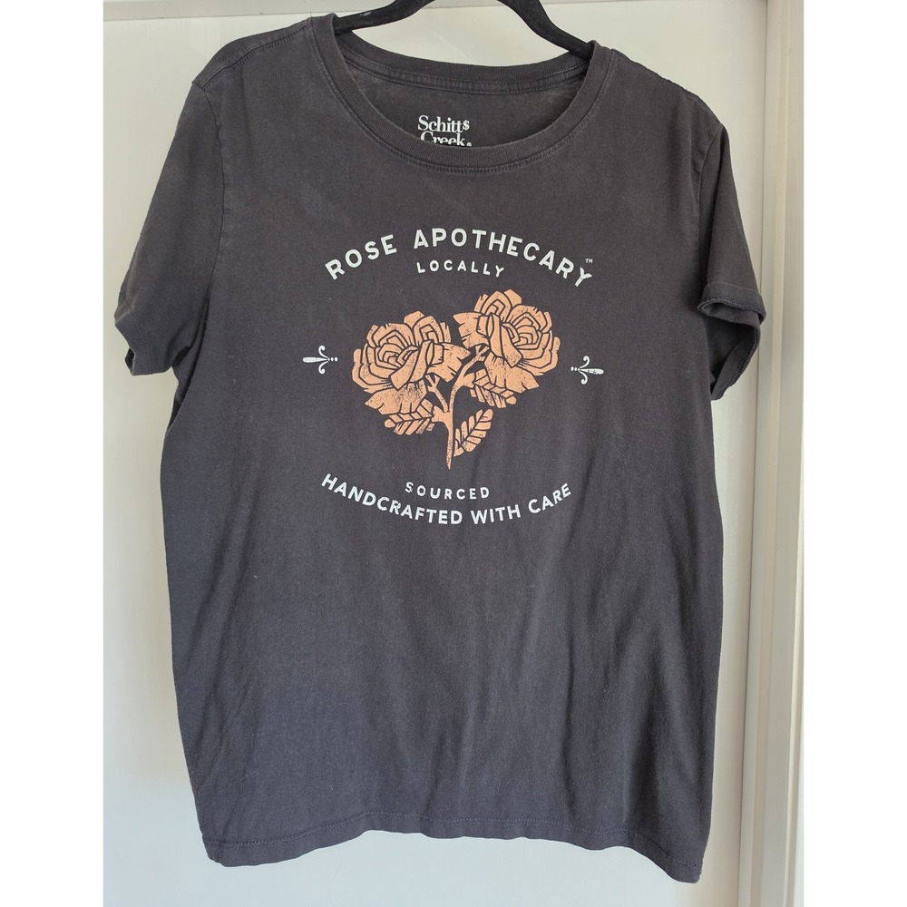 Schitt's Creek T-Shirt Size L Black Graphic Short Sleeve Cotton Tee Unisex